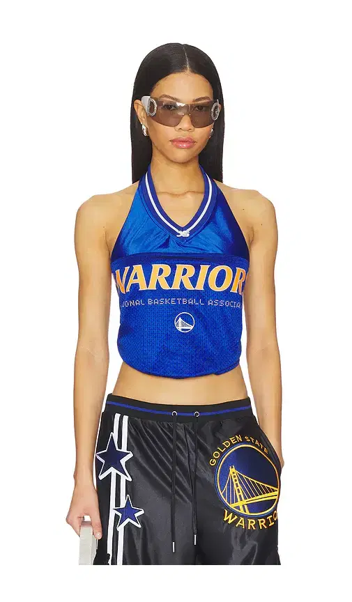 Off Season Golden State Warriors Jersey Halter Top
