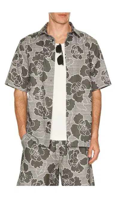 Les Deux Charlie Poppy All Over Print Shirt | Thumbnail 1 Les Deux Charlie Poppy All Over Print Shirt | Thumbnail 1