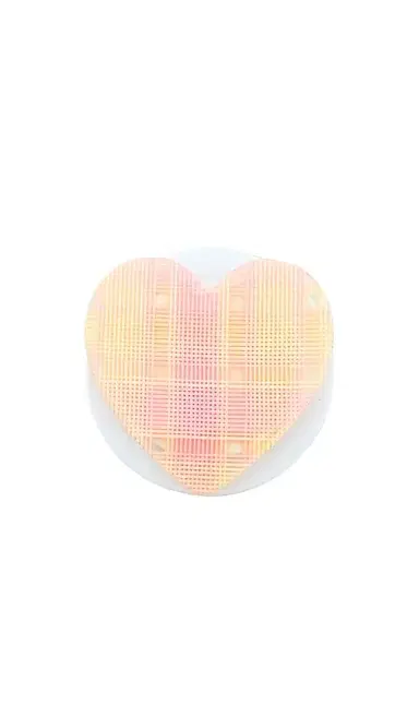Solar Eclipse Hand-Painted Plaid Heart Grip Charm | Thumbnail 1