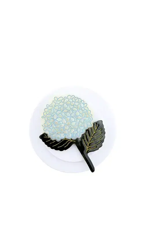 Solar Eclipse Hand-Painted Hydrangea Grip Charm