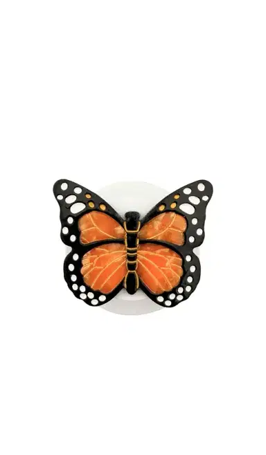 Solar Eclipse Hand-Painted Monarch Butterfly Grip Charm | Thumbnail 1