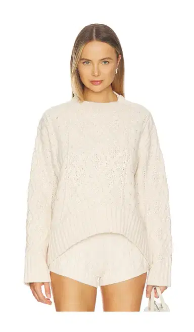 LIONESS Liaison Cable Knit Pullover | Thumbnail 1 LIONESS Liaison Cable Knit Pullover | Thumbnail 1