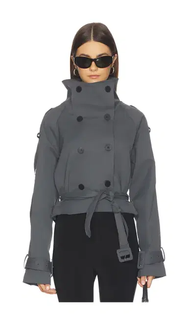 LIONESS Blanc Cropped Trench | Thumbnail 1 LIONESS Blanc Cropped Trench | Thumbnail 1