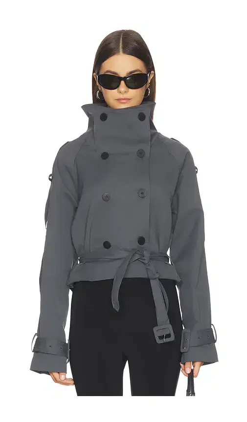 Blanc Cropped Trench