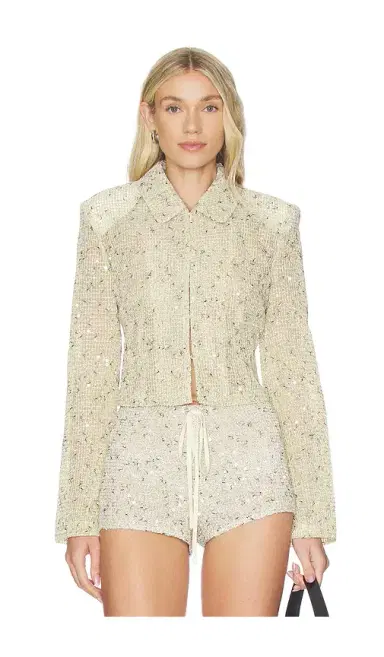 LIONESS Sequin Cropped Jacket | Thumbnail 1