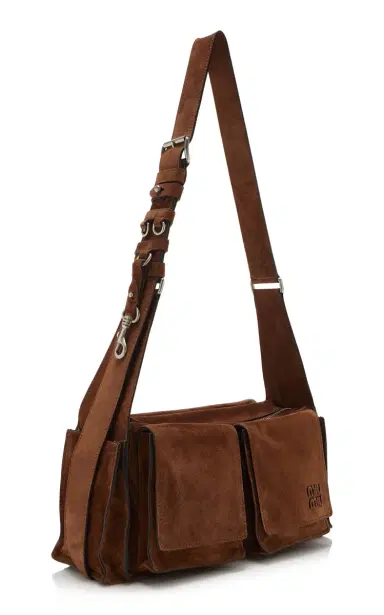 Miu Miu Utilitaire Suede Shoulder Bag | Thumbnail 3