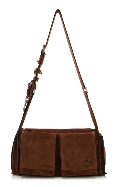 Miu Miu Utilitaire Suede Shoulder Bag | Thumbnail 1