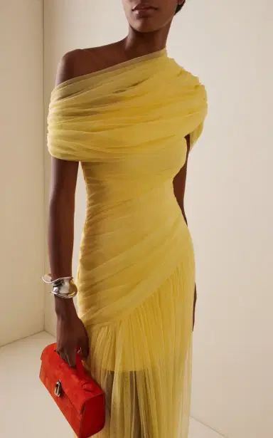 DE LA VALI Exclusive Himalia Gathered Tulle Maxi Dress | Thumbnail 3 DE LA VALI Exclusive Himalia Gathered Tulle Maxi Dress | Thumbnail 3