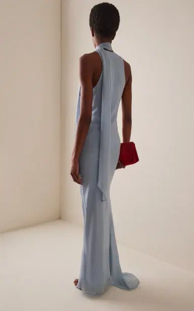 DE LA VALI Exclusive Sasini Georgette Maxi Dress | Thumbnail 4