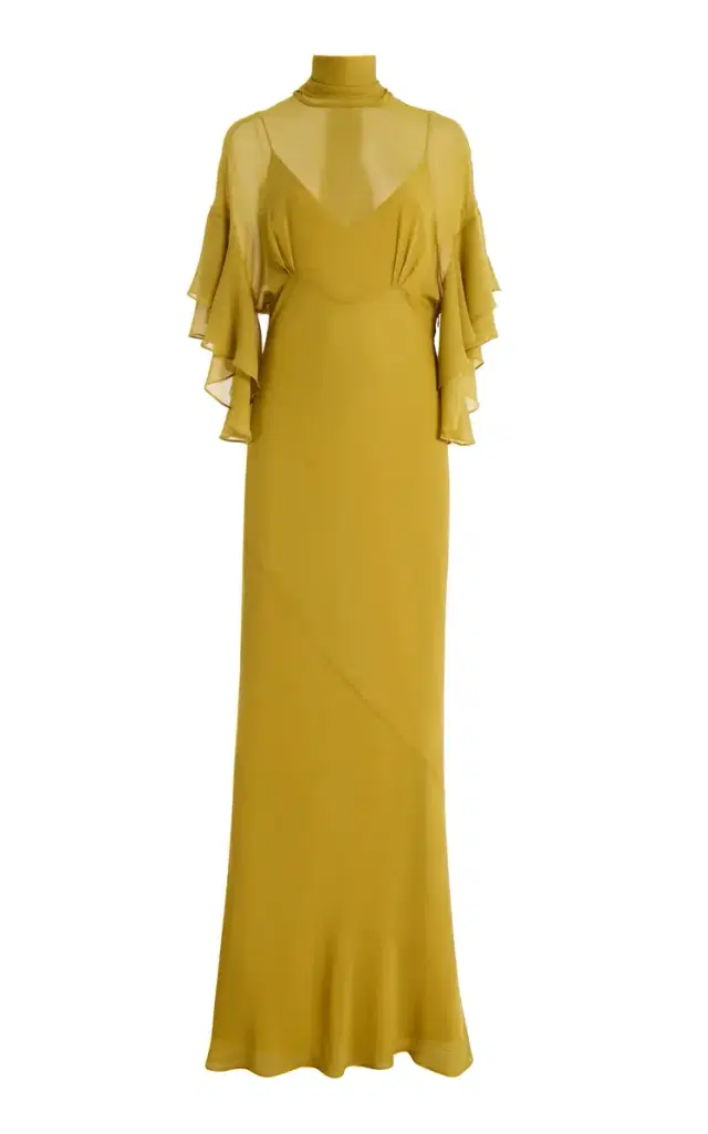 Lena Ruffled Georgette Maxi Dress
