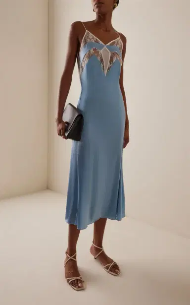 SLEEPING WITH JACQUES Francine Stretch-Silk Satin Midi Slip Dress | Thumbnail 2 SLEEPING WITH JACQUES Francine Stretch-Silk Satin Midi Slip Dress | Thumbnail 2