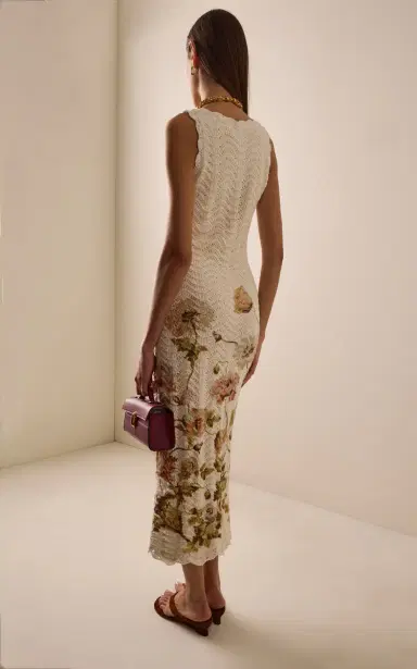 Cara Cara Orel Crocheted Cotton Midi Dress | Thumbnail 4