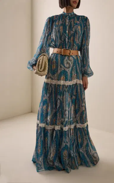 Etro Tiered Silk Maxi Skirt | Thumbnail 2