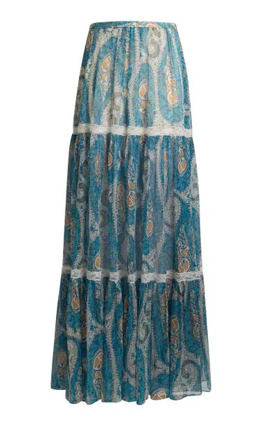 Etro Tiered Silk Maxi Skirt | Thumbnail 1