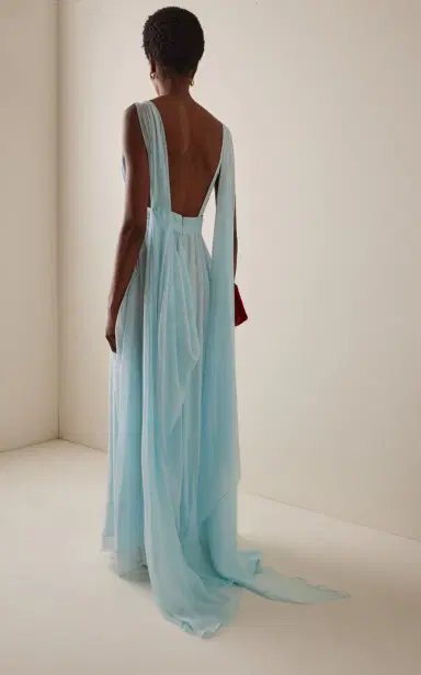 DEME Exclusive The Sabrina Silk-Chiffon Dress | Thumbnail 4 DEME Exclusive The Sabrina Silk-Chiffon Dress | Thumbnail 4