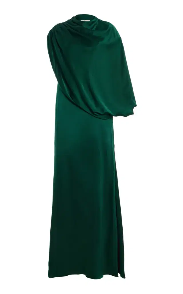DEME Exclusive The Talia Draped Silk-Satin Maxi Dress