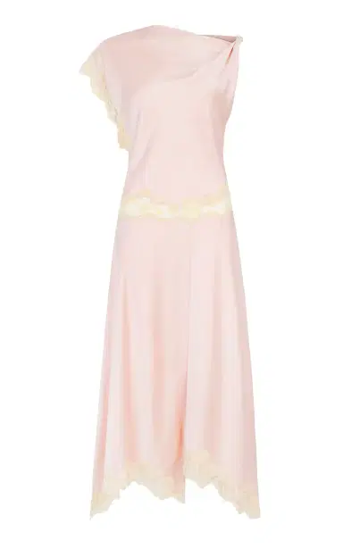 DE LA VALI Exclusive Adriana Lace-Trimmed Satin Midi Dress | Thumbnail 6 DE LA VALI Exclusive Adriana Lace-Trimmed Satin Midi Dress | Thumbnail 6
