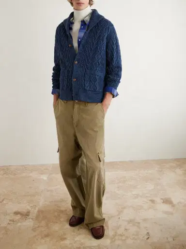RRL Cable-Knit Cotton Cardigan - Men | Thumbnail 2 RRL Cable-Knit Cotton Cardigan - Men | Thumbnail 2