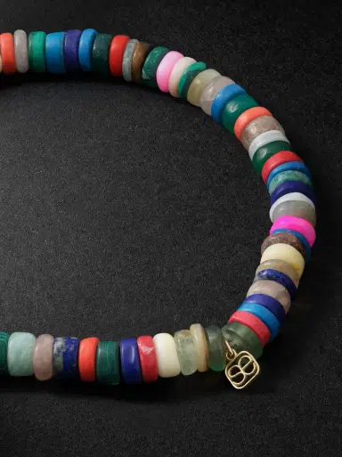 Sydney Evan Evil Eye 14-Karat Gold Multi-Stone Beaded Bracelet - Men | Thumbnail 3 Sydney Evan Evil Eye 14-Karat Gold Multi-Stone Beaded Bracelet - Men | Thumbnail 3