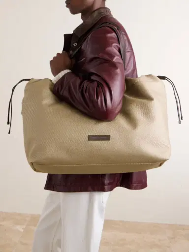 Brunello Cucinelli Leather-Trimmed Raffia Weekend Bag - Men | Thumbnail 3 Brunello Cucinelli Leather-Trimmed Raffia Weekend Bag - Men | Thumbnail 3