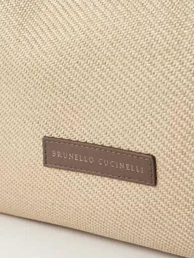 Brunello Cucinelli Leather-Trimmed Raffia Weekend Bag - Men | Thumbnail 5 Brunello Cucinelli Leather-Trimmed Raffia Weekend Bag - Men | Thumbnail 5
