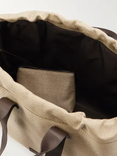 Brunello Cucinelli Leather-Trimmed Raffia Weekend Bag - Men | Thumbnail 6 Brunello Cucinelli Leather-Trimmed Raffia Weekend Bag - Men | Thumbnail 6