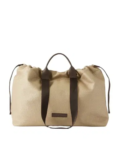 Brunello Cucinelli Leather-Trimmed Raffia Weekend Bag - Men | Thumbnail 1 Brunello Cucinelli Leather-Trimmed Raffia Weekend Bag - Men | Thumbnail 1
