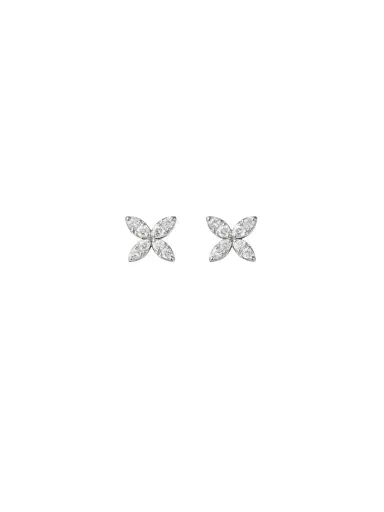 Wish Fine Jewelry 0.32ct Diamond 14K Gold Leaf Stud Earrings | Thumbnail 1 Wish Fine Jewelry 0.32ct Diamond 14K Gold Leaf Stud Earrings | Thumbnail 1