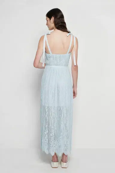 Simkhai Bonnie Silk Lace Plisse Dress | Thumbnail 3
