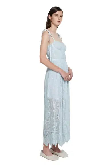 Simkhai Bonnie Silk Lace Plisse Dress | Thumbnail 1