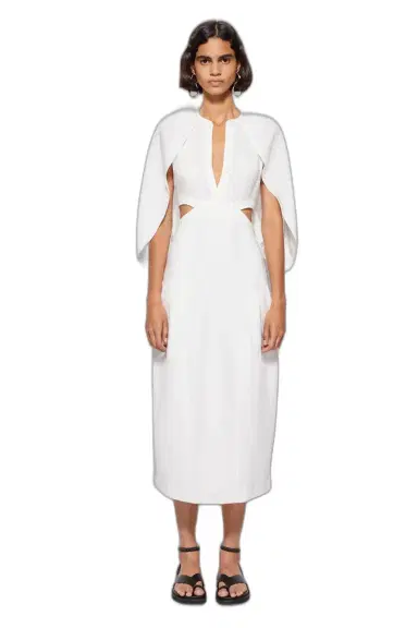 Simkhai Inara Linen Midi Dress | Thumbnail 1 Simkhai Inara Linen Midi Dress | Thumbnail 1