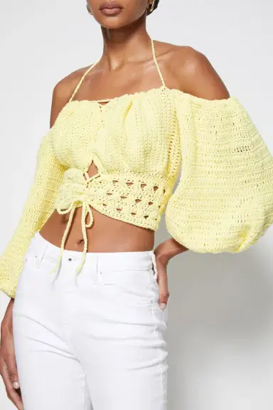 Simkhai JS x Elexiay Crochet Top | Thumbnail 2 Simkhai JS x Elexiay Crochet Top | Thumbnail 2