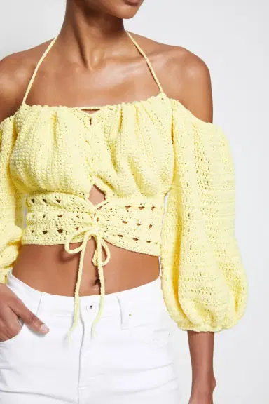 Simkhai JS x Elexiay Crochet Top | Thumbnail 4 Simkhai JS x Elexiay Crochet Top | Thumbnail 4
