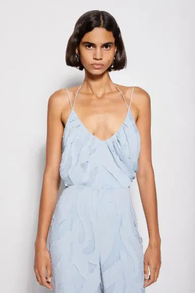 Simkhai Sophia Textured Jumpsuit | Thumbnail 2