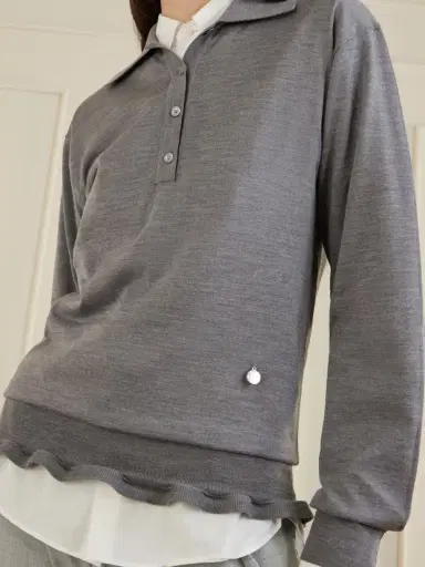Stella McCartney Ruffled Wool Polo Shirt | Thumbnail 5