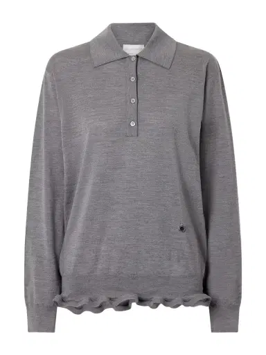 Stella McCartney Ruffled Wool Polo Shirt | Thumbnail 1