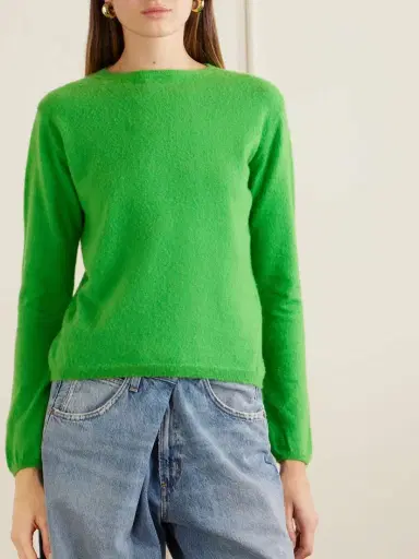 Auralee Brushed Cashmere And Cotton-blend Sweater | Thumbnail 3