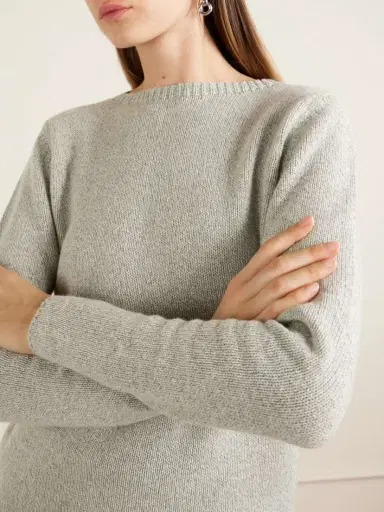 Auralee Mélange Cashmere And Silk-blend Sweater | Thumbnail 4 Auralee Mélange Cashmere And Silk-blend Sweater | Thumbnail 4