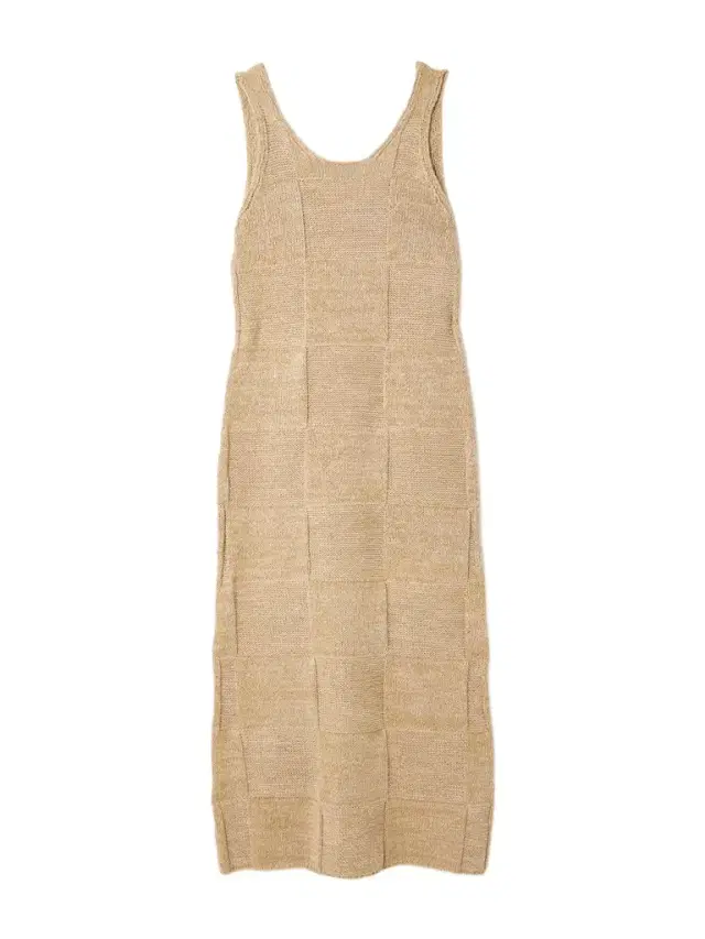 Paneled Cotton And Linen-blend Knitted Midi Dress