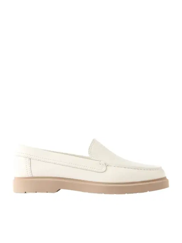 Textured-leather Loafers