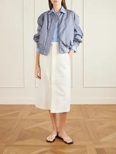 Auralee Silk-twill Bomber Jacket | Thumbnail 2 Auralee Silk-twill Bomber Jacket | Thumbnail 2
