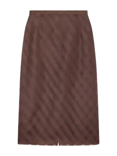 Auralee Striped Silk And Cotton-blend Jacquard Midi Skirt | Thumbnail 1 Auralee Striped Silk And Cotton-blend Jacquard Midi Skirt | Thumbnail 1
