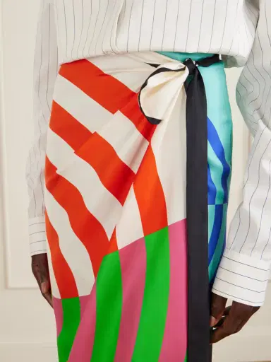 Dries Van Noten Printed Silk Wrap Scarf-skirt | Thumbnail 4 Dries Van Noten Printed Silk Wrap Scarf-skirt | Thumbnail 4