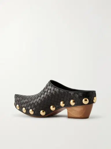 Bottega Veneta Gondola Studded Intrecciato Leather Clogs | Thumbnail 3
