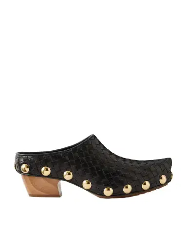Bottega Veneta Gondola Studded Intrecciato Leather Clogs | Thumbnail 1
