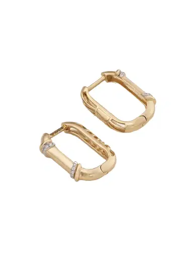 L’Atelier Nawbar Warrior Lock 18-karat Gold Diamond Earrings | Thumbnail 1