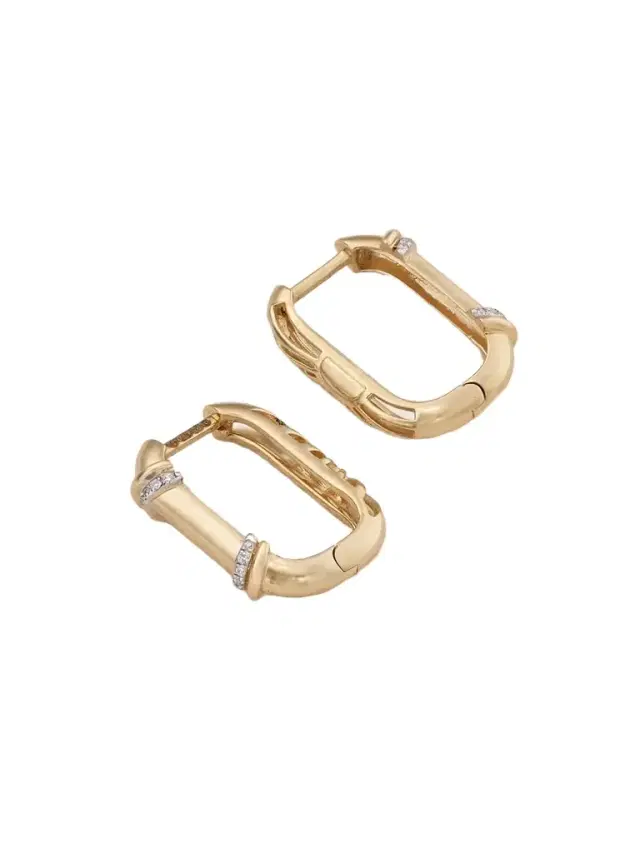 Warrior Lock 18-karat Gold Diamond Earrings