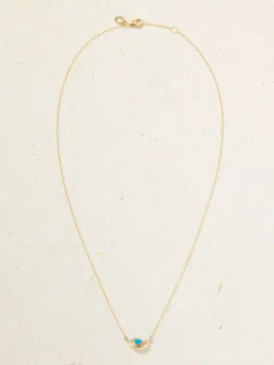 L’Atelier Nawbar 18-karat Gold Turquoise Necklace | Thumbnail 4