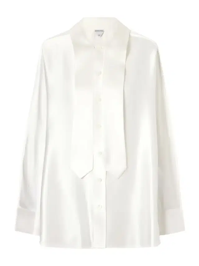Tie-detailed Silk-satin Shirt