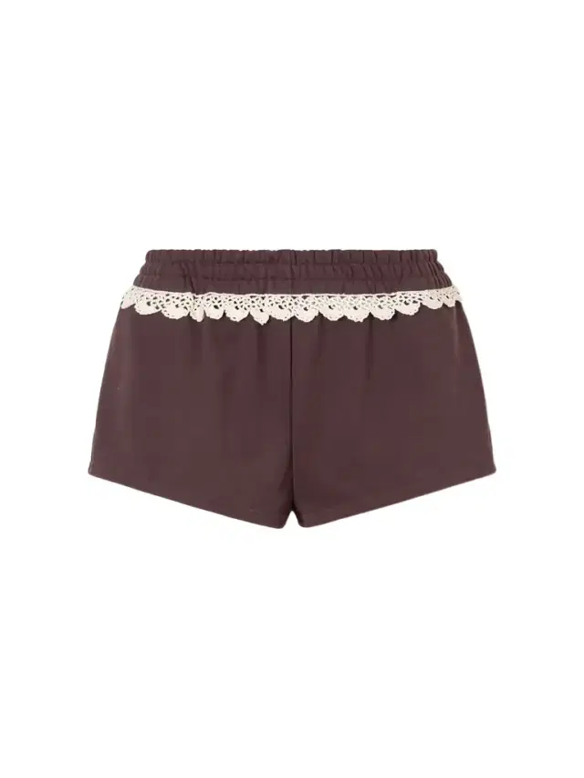 Lace-trimmed Cotton-jersey Shorts